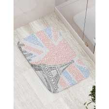 Eiffel Tower on Union Jack Bath Mat