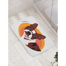 Cool Dog with Sunglasses Bath Mat