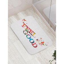 Colorful with Butterflies Bath Mat