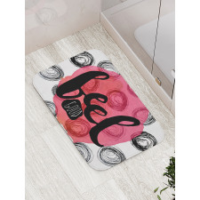 Watercolor Stain Circles Bath Mat