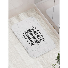 Grunge Words Skateboard Bath Mat