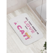 Retro Letters Kitten Bath Mat