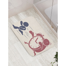 Vintage Conceptual Alarm Bath Mat