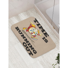 Crazy Funny Alarm Clock Bath Mat