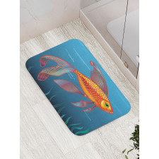 Aquarium Fishes in Water Bath Mat