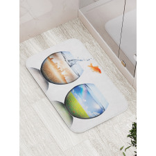 Global Warming Concept Bath Mat