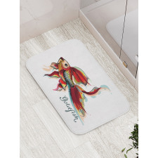 Hand-drawn Engraved Art Bath Mat