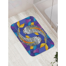 Stained Glass Style Fish Bath Mat