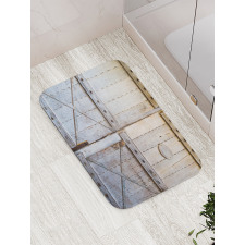 Country Rusty Wooden Door Bath Mat