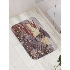 Assorted Chocolate Bars Bath Mat