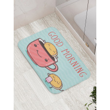 Happy Biscuits in Coffee Bath Mat