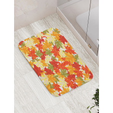 Pile of Foliage Tree Leaves Bath Mat