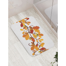 Autumn Oak Leaves and Acorns Bath Mat