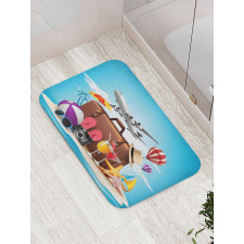 3D Realistic Summer Holiday Bath Mat