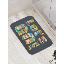 Lets Go Touristic Places Bath Mat