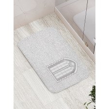 Sketch Gothic Window Bath Mat