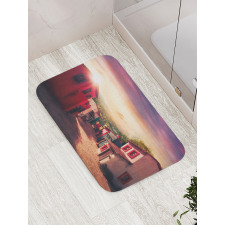 Mexican Town Sunset Bath Mat