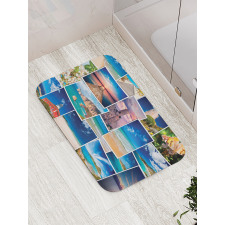 Tropical Holiday Polaroids Bath Mat