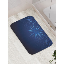 Fireworks at Night Sky Bath Mat