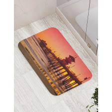 Huntington Beach Pier Sunset Bath Mat