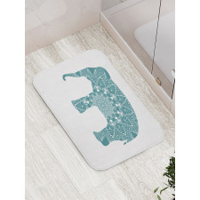 Ethnic Motifs on an Animal Bath Mat