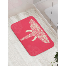 Romantic Wild Elephant Head Bath Mat