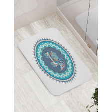 Vivid Glazed Tile Elephant Bath Mat