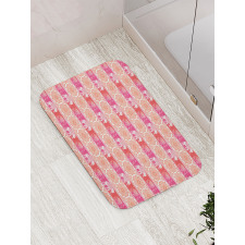 Girlish Elephant and Flower Bath Mat