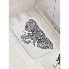 Graceful Elephant Design Bath Mat