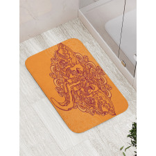 Paisley Ornamental Elephant Bath Mat