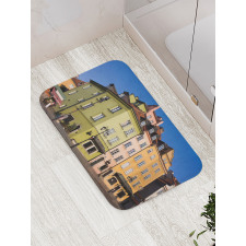 Poland Old Town Houses Scene Bath Mat