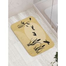 Flying Birds over Lake Sun Bath Mat