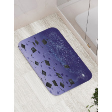 Tossed Caps Celebration Bath Mat