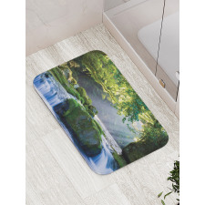 Green Forest and Streaming Bath Mat