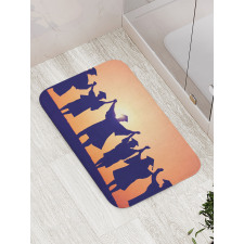 Students in Cap and Gown Bath Mat