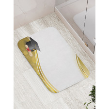 Cap and Ribbon Diploma Bath Mat