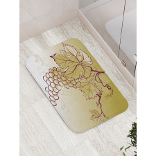 Fruits and Leaves on Ombre Bath Mat