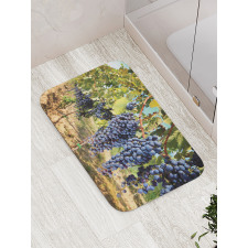 Rows of Wine Fruits in Italy Bath Mat