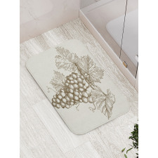 Ripe Fruits on Leafed Branch Bath Mat