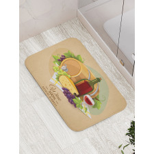 Wine Natural Product Picnic Bath Mat