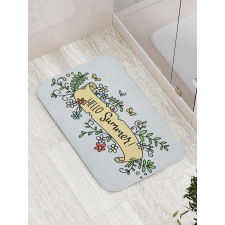 Floral Hello Summer Ribbon Bath Mat