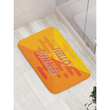 Abstract Design Hello Summer Bath Mat