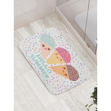 Ice Cream Cone with Dots Bath Mat