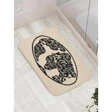 Hello in Various Languages Bath Mat