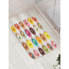 Tasty Colorful Donuts Bath Mat