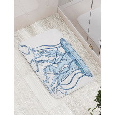 Exotic Sea Creature Retro Bath Mat