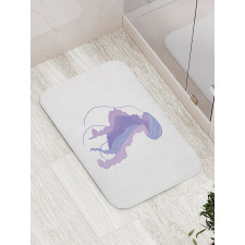 Pastel Purple Tones Art Bath Mat