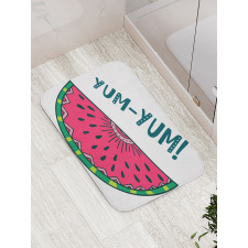 Tasty Watermelon Slice Yum Yum Bath Mat