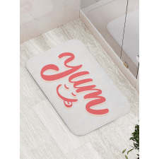 Words with Emoji Licking Face Bath Mat