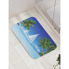 Palm Trees and Sailboats Bath Mat